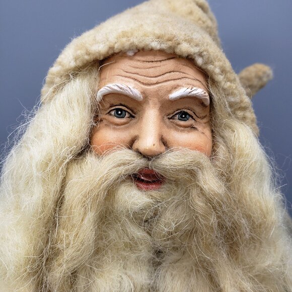 ESC Trading 2002 Paul Gordon Cloth Santa Figure Tree Candy Cane Christmas Decor - Picture 2 of 16